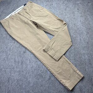 Polo Ralph Lauren Chino Pants Men 38 x 30 Beige Flat Front Stretch Slim Fit 070